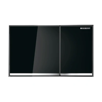 Imagen de Geberit Pulsador Omega60, Para Doble Descarga, Enrasado: Vidrio Negro (115.081.SJ.1)