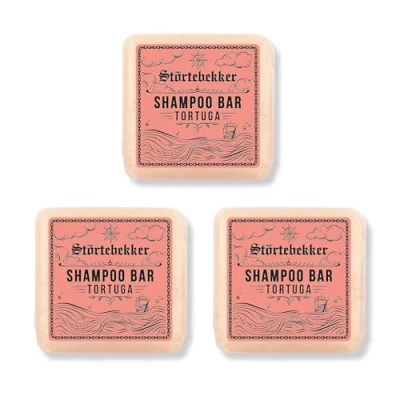 Imagen de Störtebekker® Premium Champú sólido Tortuga (x3) vegano hecho a mano para hombre y mujer cuidado de ducha perfumado la piel el cabello hidratante Bar