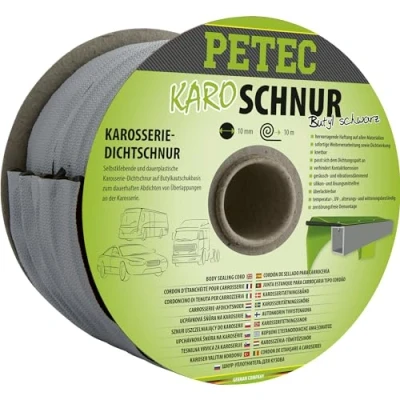 Imagen de PETEC 87510 Material de estanqueidad para carrocerías negro Rollo 10