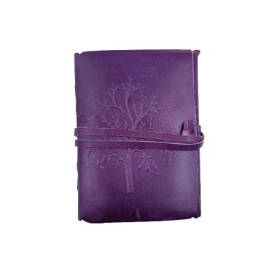 Imagen de OVERDOSE Deckle Diario De Árbol Cuero Morado Viaje Vintage Para Hombres Y Mujeres Escritura Bocetos Cuaderno Libro 5 x 7 pulgadas 12x17cm A6