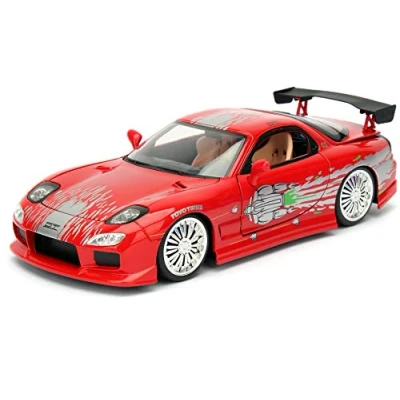 Imagen de Jada Fast &amp; Furious Coche Mazda RX 7, Escala 1:24, Hecho en Metal, Neumáticos de Goma, Puertas, Capó y Maletero se Abren, Coleccionismo (253203033)