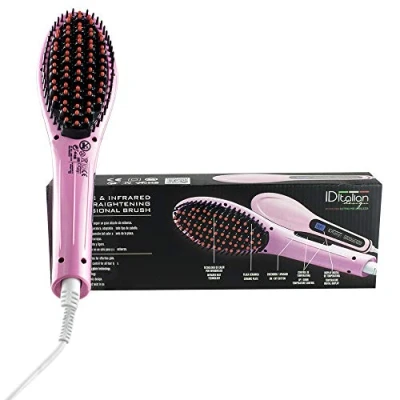 Imagen de IDItalian IDELISSBRUSH50W Utensilio de peinado Cepillo alisador Caliente 50 W Moldeador pelo (Todo el pelo, Cabello seco, 60 C, 230 C) Rosa, 5,5 x 11,2 33 cm