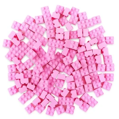 Imagen de Strictly Briks Classic Bricks Set de Ladrillos para Construir 2 x 100% Compatible con Todas Las Grandes Marcas Rosa 144 Piezas