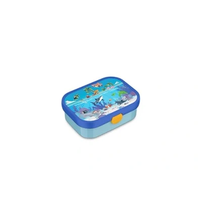 Imagen de Mepal Fiambrera Campus Bento Box para Niños Lonchera con Compartimento y Tenedor Cierre de Clip Sin BPA apta Lavavajillas 750 ml Tropical Ocean