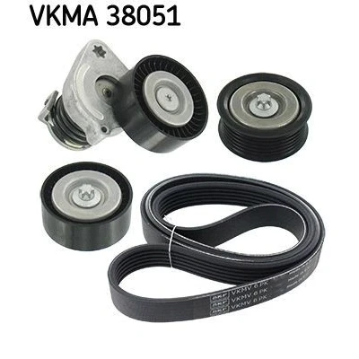 Imagen de SKF VKMA 38051 Juego de correas trapeciales poli V MERCEDES BENZ: Clase C Berlina, E T modell
