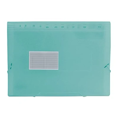 Imagen de Carpeta liderpapel clasificador fuelle 32113 polipropileno din a4 verde transparente 13 departamentos