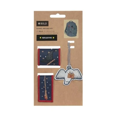 Imagen de LÄSSIG Juego de colgantes y parches (2 uds.) con cierre a presión/BOLD Match School Patches Set Witchery