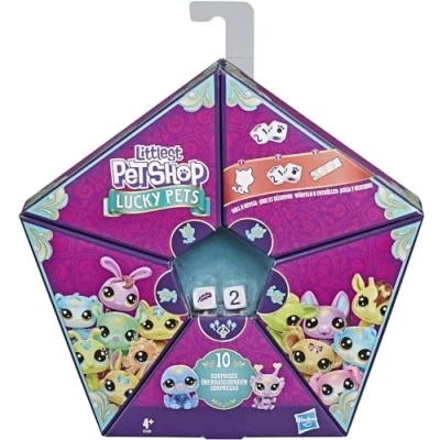 Imagen de Preschool Games Littlest Pet Shop Estuche Misterioso Lucky Pets 4 Figuras para Mascotas Individuales y encantos