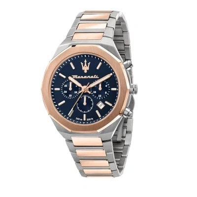Imagen de Maserati Reloj Hombre, Colección Stile, Cuarzo, Cronógrafo, en Acero, PVD Oro Rosa R8873642002
