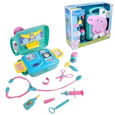 Imagen de Peppa Pig&#039;s Medic Play Centre Kit Incluye más de 10 Accesorios con Funda Transporte médico simulación para niños Juguetes educativos A Partir 3 años