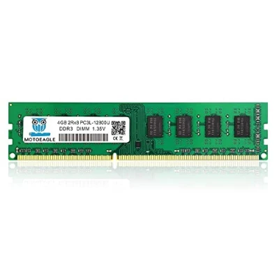Imagen de Motoeagle 4GB 2Rx8 PC3L 12800U 1600MHz DDR3 DIMM RAM DDR3L 1600 1.35V CL11 PC3 12800 240 Pin Non ECC Desktop PC Memoria