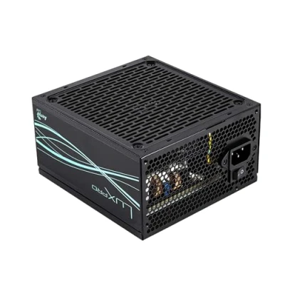 Imagen de Aerocool LUXPRO550, Fuente de Alimentación 550W, Certificado 80Plus Bronze 230V EU, Eficiencia +88%, Condensadores Japoneses 105C, Ventilador FDB 14cm con Tecnología APFC, 5 Años Garantía, Negro