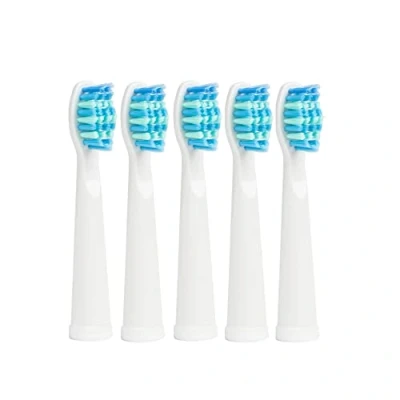 Imagen de Cepillos de repuesto para Fairywill D1/D3/D7/D8/FW 507/FW 508/FW 551/FW515/2011/917/959,5 unidades cerdas suaves color blanco