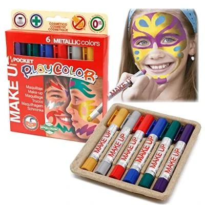 Imagen de Playcolor Make Up Metallic pocket Maquillaje 6 Colores Metallicos surtidos 01011