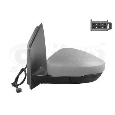 Imagen de espejo retrovisor Van Wezel 5829817 izquierda imprimado completo, asférico, para ajuste elect. espejo, calefactable