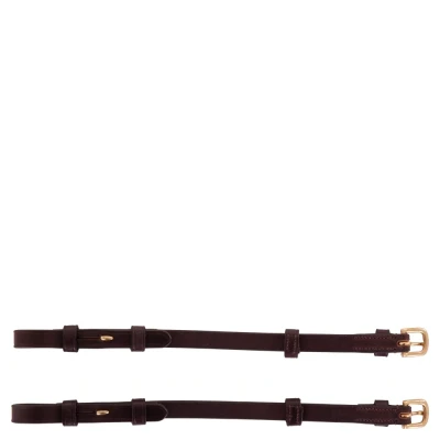 Imagen de BR Cheekpieces Hebilla redonda Cob / Dorado Marrón