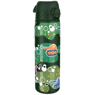 Imagen de Ion8 Botella de Agua Acero Inoxidable, 600ml, a Prueba Fugas, Fácil Abrir, Aptas para Lavavajillas, Cerradura Segura, Asa Transporte, Limpiar, Diseño en Relieve, Tanques