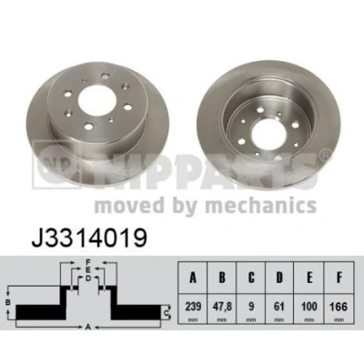 Imagen de Disco de freno NIPPARTS J3314019