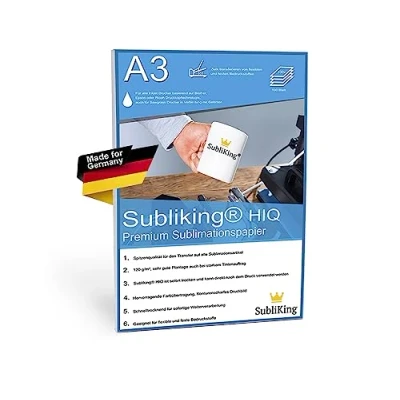 Imagen de Papel de Sublimación Premium 125g/m², 100 hojas A3, secado rápido y a prueba manchas