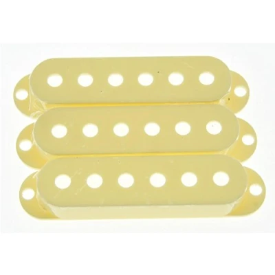 Imagen de KAISH Cubiertas para pastillas de guitarra ST Strat 50 mm, color blanco envejecido, 3 bobinas individuales Fender Stratocaster