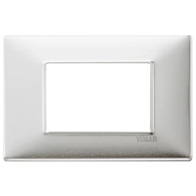 Imagen de Vimar 14653.81 Placa 3 módulo aluminio cepillado, Gris