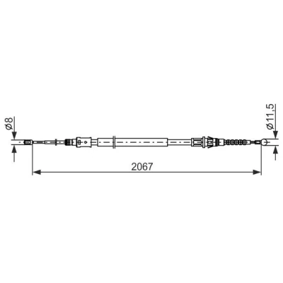Imagen de BOSCH 1 987 482 869 Cable de Freno Mano 2067, 1207