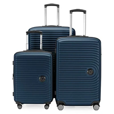 Imagen de HAUPTSTADTKOFFER Mitte Juego de 3 Maletas Maleta Mano 55 cm, Mediana 68 cm + Viaje Grande 77 Carcasa Rígida ABS, TSA, Azul Oscuro