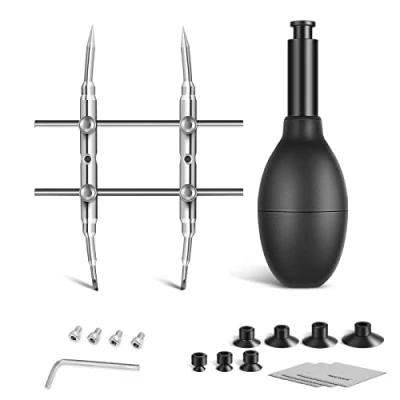Imagen de NEEWER Juego de ventosas y Llaves Lente, Ventosa IC con 7 Intercambiables Puntas curvadas, Llave Inglesa para Objetivo cámara, Herramienta Acero Inoxidable reparación