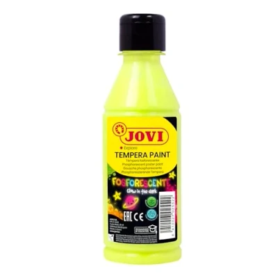 Imagen de Jovi Fosforescente témpera, 250 ml, Color Amarillo (51902)