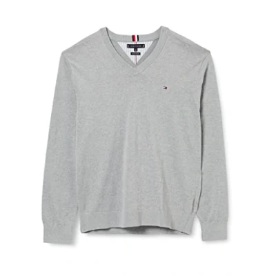 Imagen de Tommy Hilfiger Hombre Jersey 1985 sin Capucha, Gris (Medium Grey Heather), XL