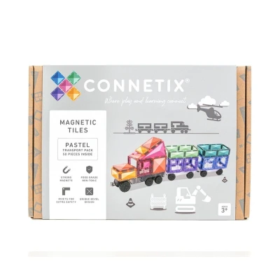 Imagen de Construcción Connetix Transporte Pastel 50 Piezas