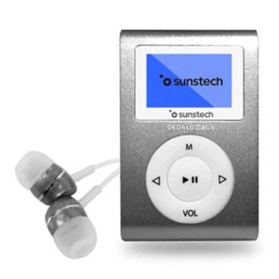 Imagen de Sunstech DEDALOIII8GBGY Reproductor MP3 con Pinza de Sujeción, Color Gris, 8 GB