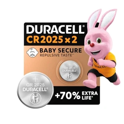 Imagen de Pilas botón Duracell 2025, 2 unidades, 3V, Plata