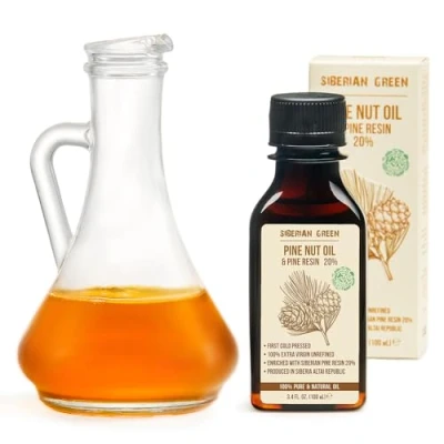 Imagen de Aceite de Piñón Siberiano con Resina Cedro Pino Puro Natural 100% Virgen Extra Prensado en Frío 100 ml