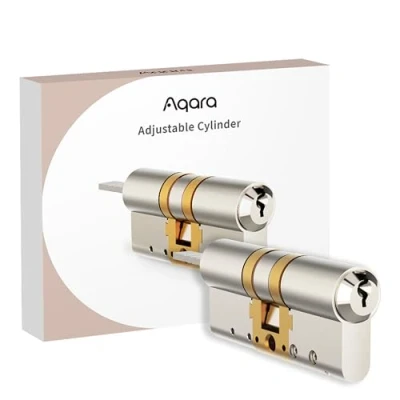 Imagen de Aqara Cilindro ajustable para cerradura inteligente U200, ajuste universal todo tipo de puertas en la UE, fácil instalar, función emergencia, con 2 llaves incluidas