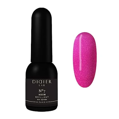 Imagen de Didier Lab Esmalte Semipermanente Neon Brillant No.7 Manicura Pedicura Profesional con Partículas Reflectantes Efecto brillo Reflectante Rico en Pigmento UV LED 8ml