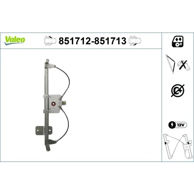 Imagen de Valeo Elevalunas Delante, izquierda eléctrico sin electromotor función de confort 851712 RENAULT: Captur