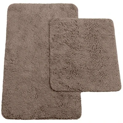 Imagen de Brandsseller Alfombrilla de Baño Juego 2 Colchonetas Aprox. 50 x 80 cm WC 45 Antideslizante Lavable Topo