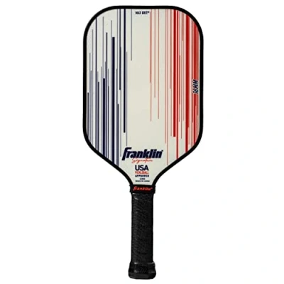 Imagen de Franklin Sports Palas de Pickleball Pro Signature Series con Superficie MaxGrit Pala aprobada por Estados Unidos (USAPA), núcleo Polipropileno 16 mm, Color Blanco