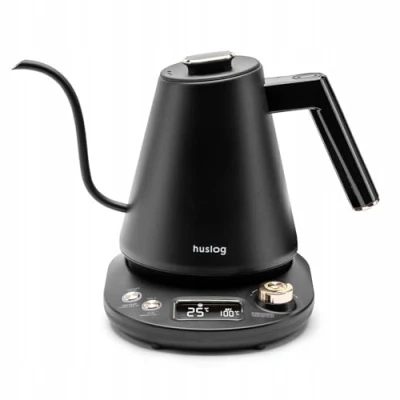 Imagen de Huslog Eléctrico Hervidor De Agua, Gooseneck, Ajuste Temperatura, Tablero Control, 1L, Negro