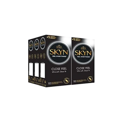 Imagen de SKYN Close Feel Condones sin látex, paquete de 40 unidades, para hombres, ajuste pequeño, delgados, forma recta y lisa, 51 mm ancho