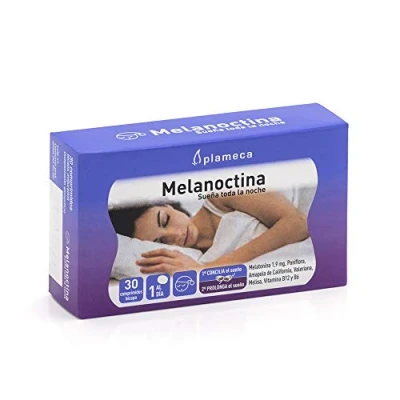 Imagen de PLAMECA Melanoctina para Sueño Profundo, Sublingual, Dormir Bien y Mejor, Bicapa, con Melanotina, Pasiflora, Valeriana, Melisa Vitamina B6 B12 30 Comprimidos