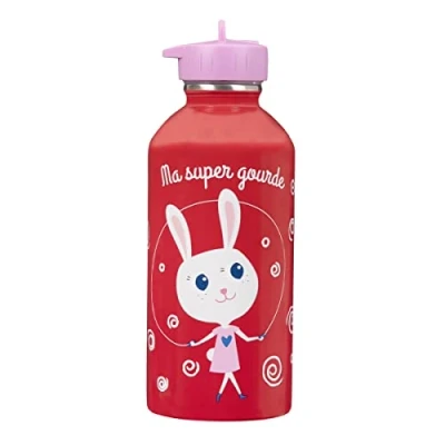 Imagen de Draeger Paris Calabaza de acero inoxidable para niño Ma Super Gourde Lapin