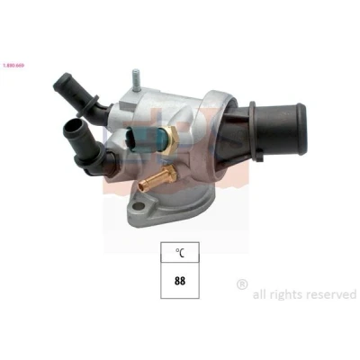 Imagen de EPS 1.880.669 Termostato, refrigerante 88 Made in Italy OE Equivalent con junta OPEL: Zafira B, Vectra C Berlina, Astra H GTC