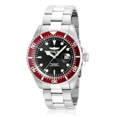 Imagen de Invicta Pro Diver Reloj de cuarzo para hombre acero inoxidable, Plata / Rojo, 43 mm