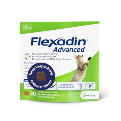 Imagen de FLEXADIN Advanced® Gato Enfoque innovador para la salud articular Colágeno no desnaturalizado tipo II (UC ®) 30 golosinas articulares