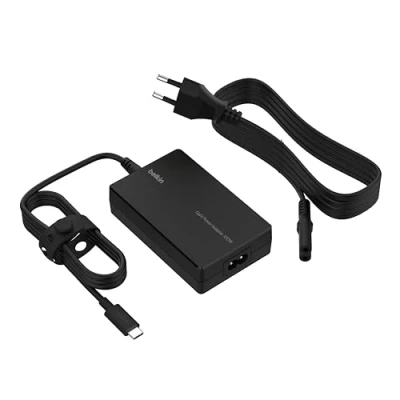 Imagen de Belkin Adaptador de alimentación USB C GAN 100 W Core Connect, Carga rápida, Power Delivery, Cable 2,5 m, para Consolas Videojuegos, portátiles Windows, MacBook Pro y Chromebook