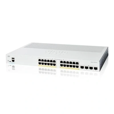 Imagen de Cisco Switch Inteligente Catalyst 1200 24P 4X, GE de 24 Puertos, PoE, SFP+ 4 x 10 GE, protección Limitada por Vida (C1200 4X)