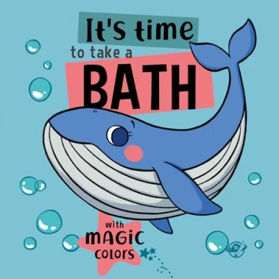 Imagen de Books for Babies It&#039;s Time to Take a Bath: Libro para la bañera interactivo en INGLÉS bebés entre 0 y 36 meses. ¡Con tinta mágica que aparece ... cuando mojas los animales con agua!