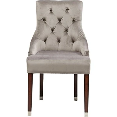 Imagen de Kare Design Silla Prince Velvet, gris, beige, sala de estar, comedor